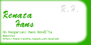 renata hans business card